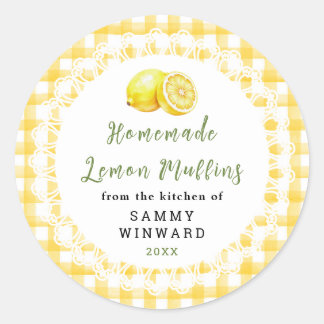 Homemade Lemon Muffin Label
