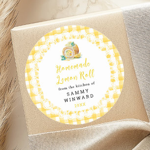 Homemade Lemon Roll Food Label
