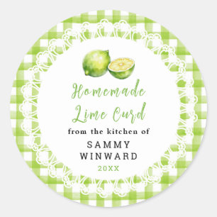 Homemade Lime Curd Jar Label