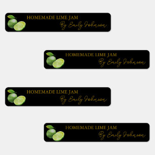 Homemade Lime Jam Thin Label