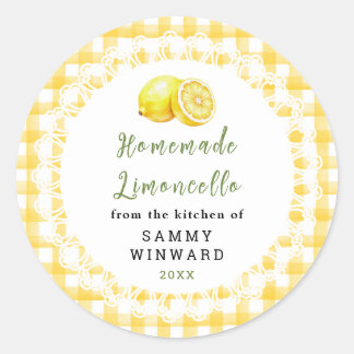 Homemade Limoncello Bottle Label