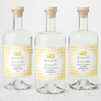 Homemade Limoncello Bottle Label