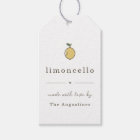 Homemade Limoncello Gift or Favour Tag
