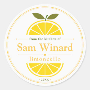 Homemade Limoncello Kitchen Label