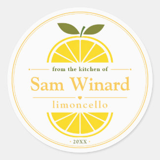 Homemade Limoncello Kitchen Label