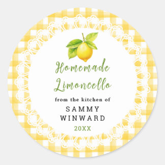 Homemade Limoncello Label