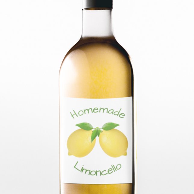 Homemade Limoncello Liquor Bottle Label (Creator Uploaded)