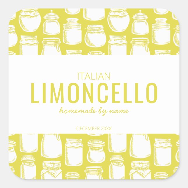 Homemade Limoncello Sticker (Front)