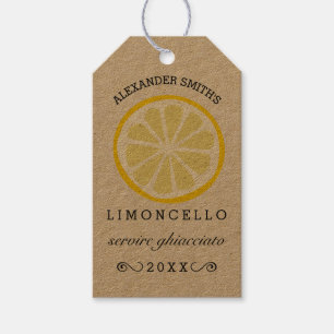 Homemade Limoncello Tag Bottle