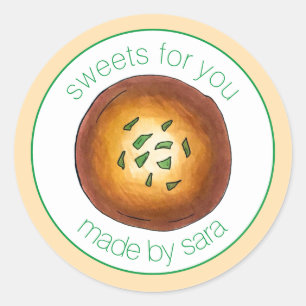 Homemade Malpua Indian Pancake Mithai Sweets Classic Round Sticker