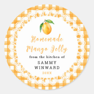 Homemade Mango Jelly Jar Label