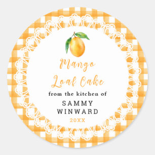 Homemade Mango Loaf Cake Label