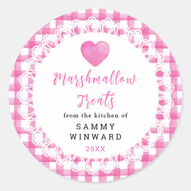 Homemade Marshmallow Treats Label (Front)