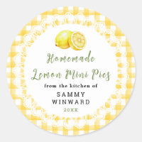 Homemade Mini Lemon Pie Label