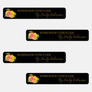Homemade Mixed Citrus Jam Thin Seal Label