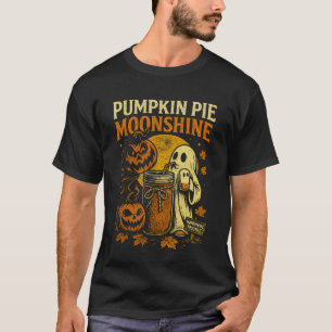 Homemade Moonshine Boozy Fall Vibes Funny Pumpkin  T-Shirt