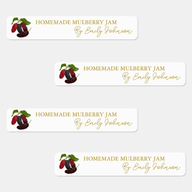 Homemade Mulberry Jam Thin Seal Label (Group)