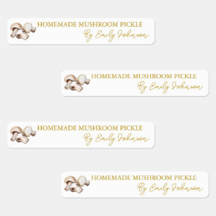Homemade Mushroom Pickle Thin Label