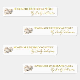 Homemade Mushroom Pickle Thin Label