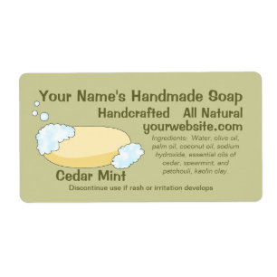 Homemade Natural Soap Labels Design Template