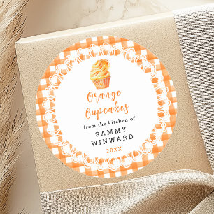 Homemade Orange Cupcakes Food Label