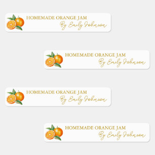 Homemade Orange Jam Thin Label