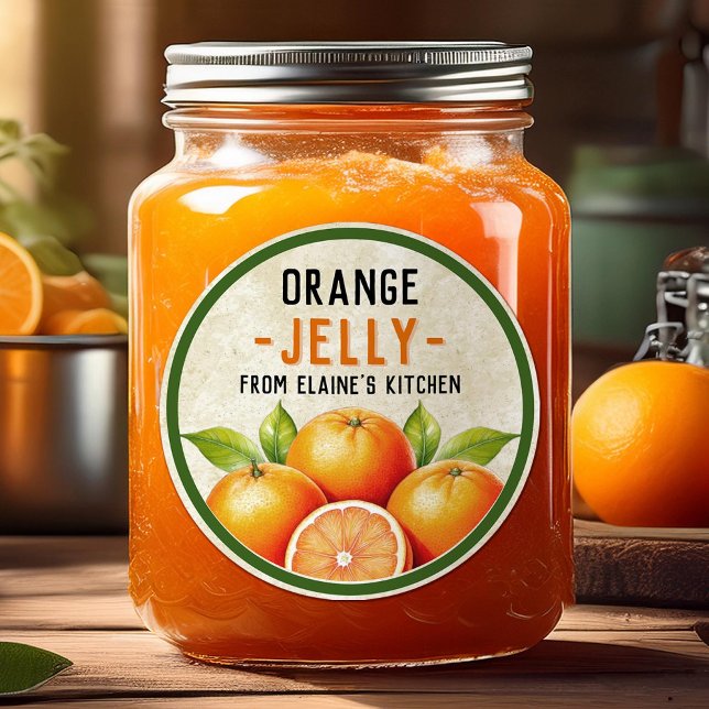 Homemade orange jelly sticker - vintage style (Creator Uploaded)
