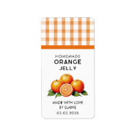 Homemade orange jelly with chequered pattern