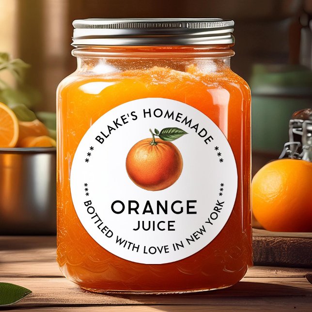 Homemade Orange juice canning label (Creator Uploaded)