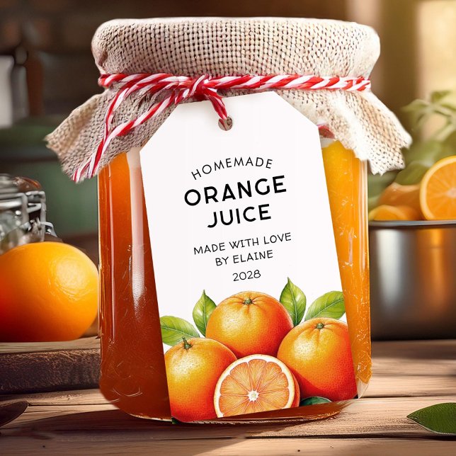 Homemade orange juice pantry label (Creator Uploaded)