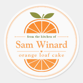 Homemade Orange Loaf Cake Kitchen Label