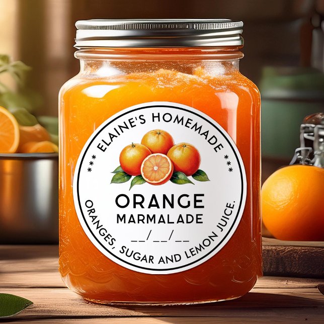 Homemade Orange marmalade canning label (Creator Uploaded)