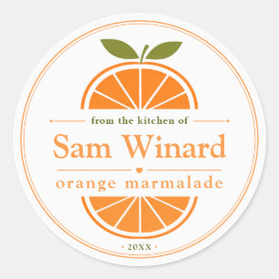 Homemade Orange Marmalade Kitchen Label