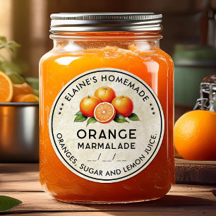 Homemade Orange marmalade vintage style label