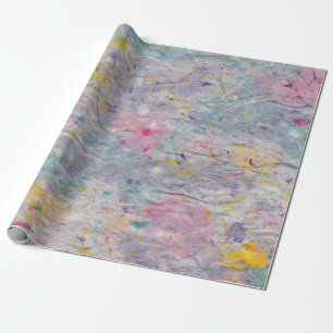 Homemade Paper with Colourful Pulp Accents
