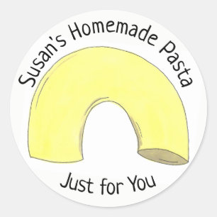 Homemade Pasta Personalised Macaroni Italian Food Classic Round Sticker