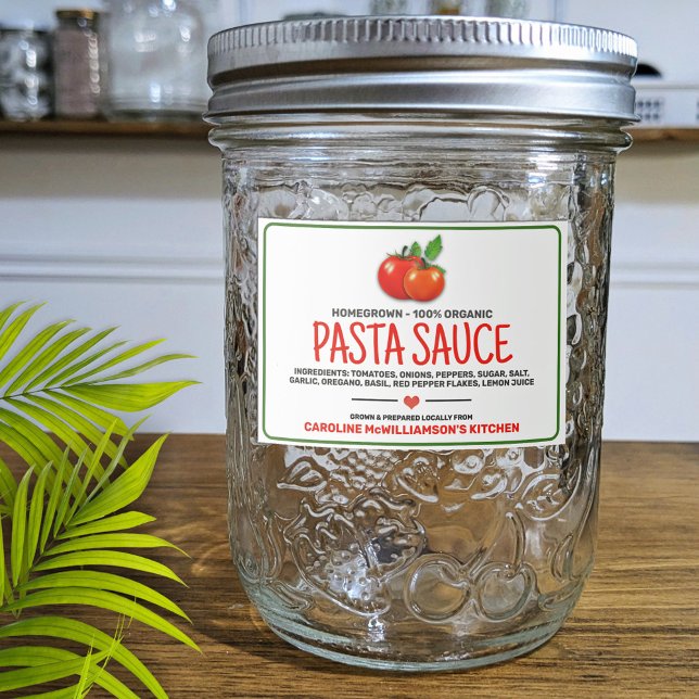 Homemade Pasta Sauce Canned Food Label (Creator Uploaded)