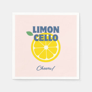 Homemade Pastel Pink Limoncello Liquor Napkin