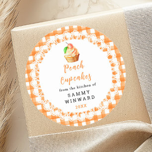 Homemade Peach Cupcakes Food Label