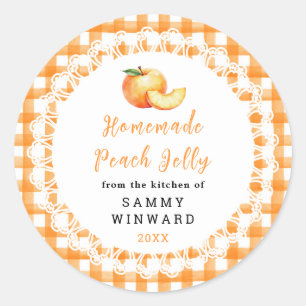 Homemade Peach Jelly Jar Label