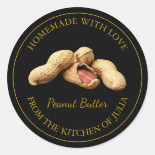 Homemade Peanut Butter Label Black