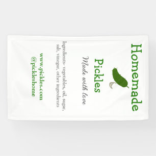 Homemade pickles made with love add text website banner