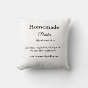 Homemade pickles made with love add text website cushion