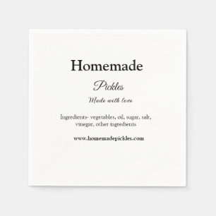 Homemade pickles made with love add text website napkin