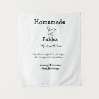 Homemade pickles made with love add text website