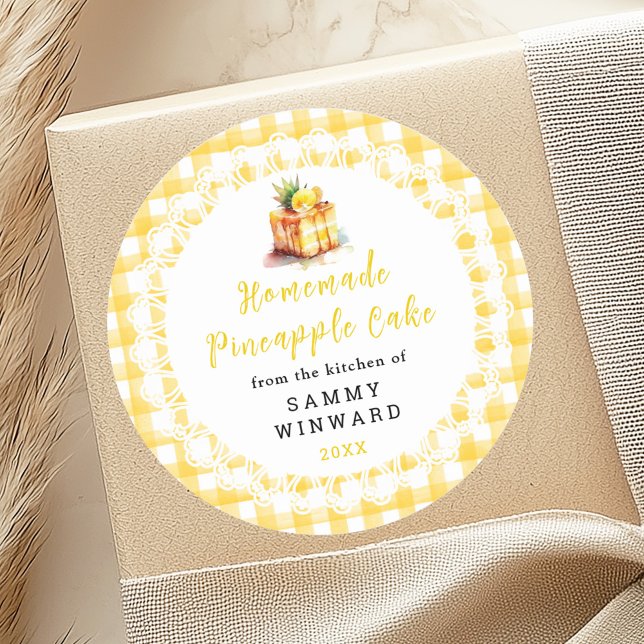 Homemade Pineapple Cake Food Label (Creator Uploaded)