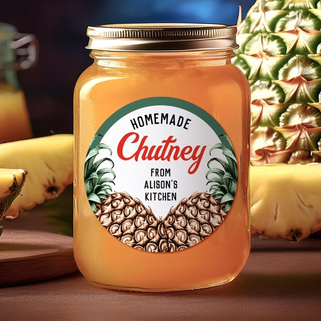 Homemade Pineapple Chutney Canning Jar Labels (Creator Uploaded)