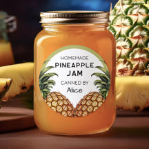 Homemade Pineapple jam preserve label