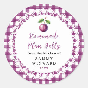 Homemade Plum Jelly Label