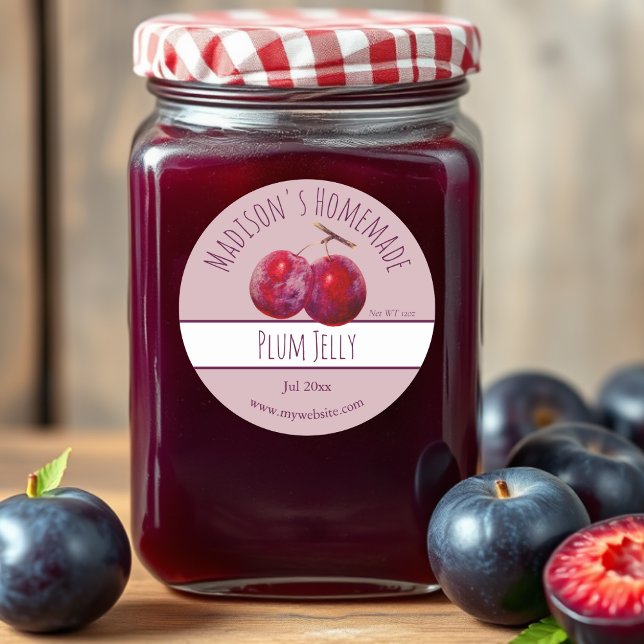 Homemade Plum Jelly Labels (Creator Uploaded)